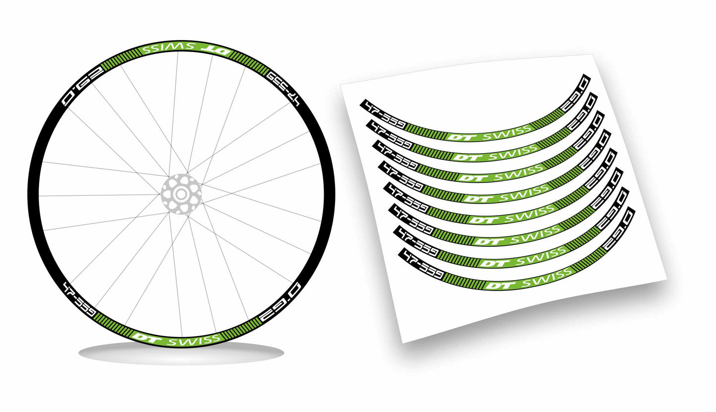 dt swiss 47-559 adesivi ruote bicicletta colori personalizzabili 8pz