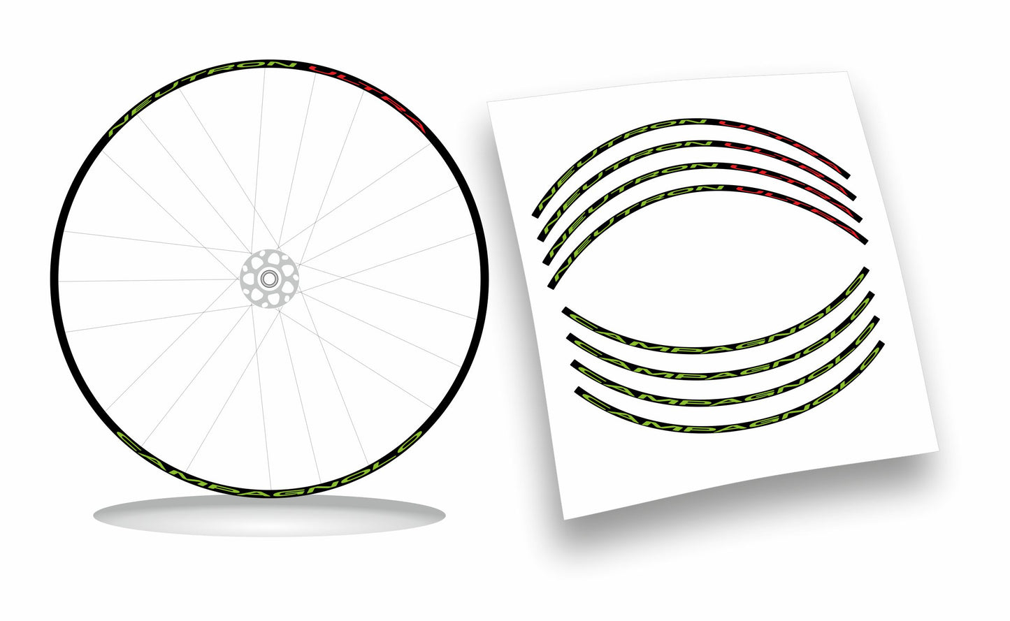 Campagnolo Neutron Ultra - Kit adesivi cerchi bicicletta da corsa 28"