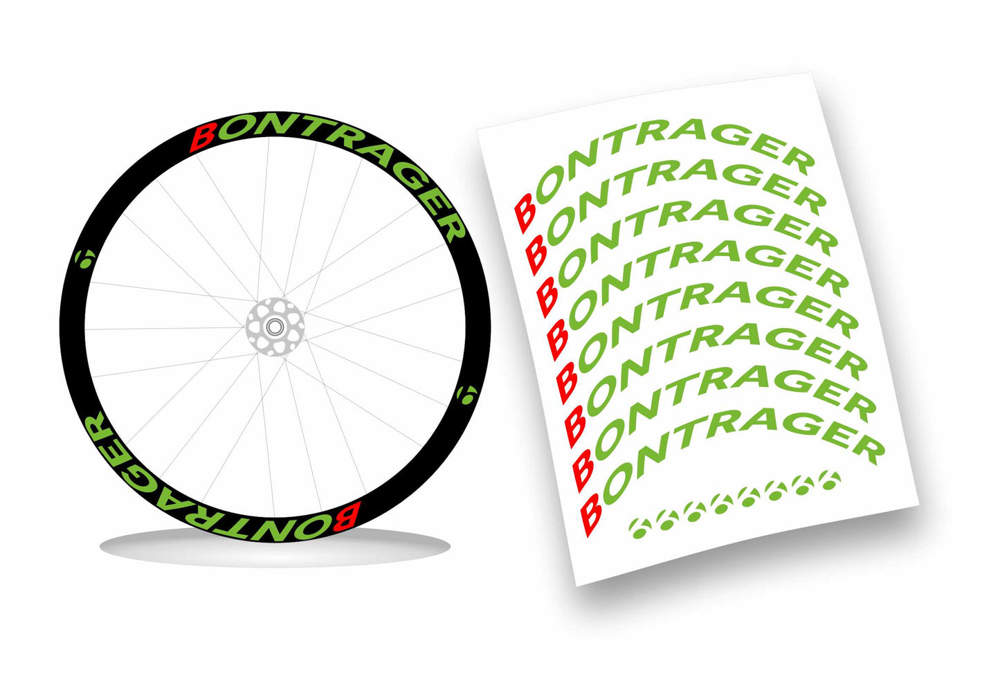 Kit adesivi bontrager cerchi bici bdc h3cm