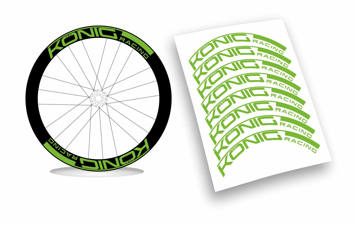 KONIG Racing adesivi personalizzati per cerchi bici da corsa