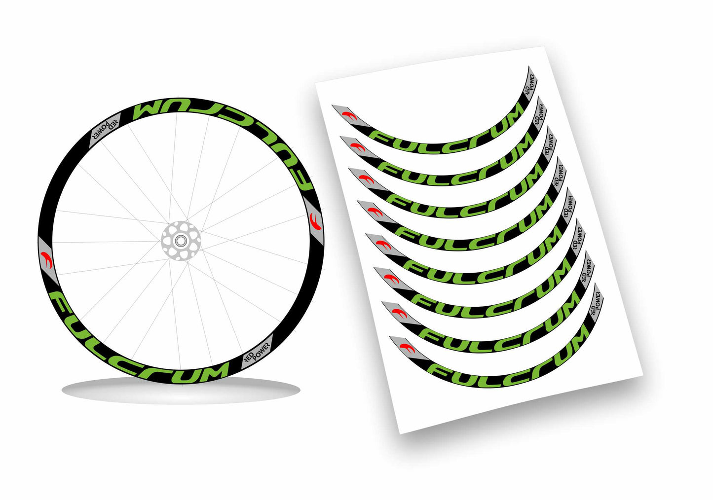 fulcrum red power adesivi stickers per cerchi bici