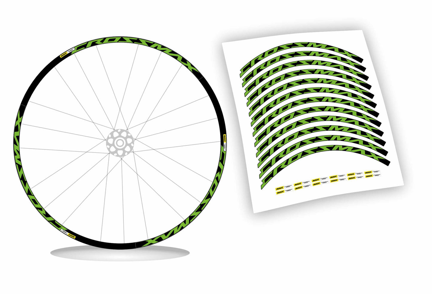 kit adesivi cerchi bici mtb mavic CROSSMAX pro anno 2016/2017 colore personalizzato antigraffio
