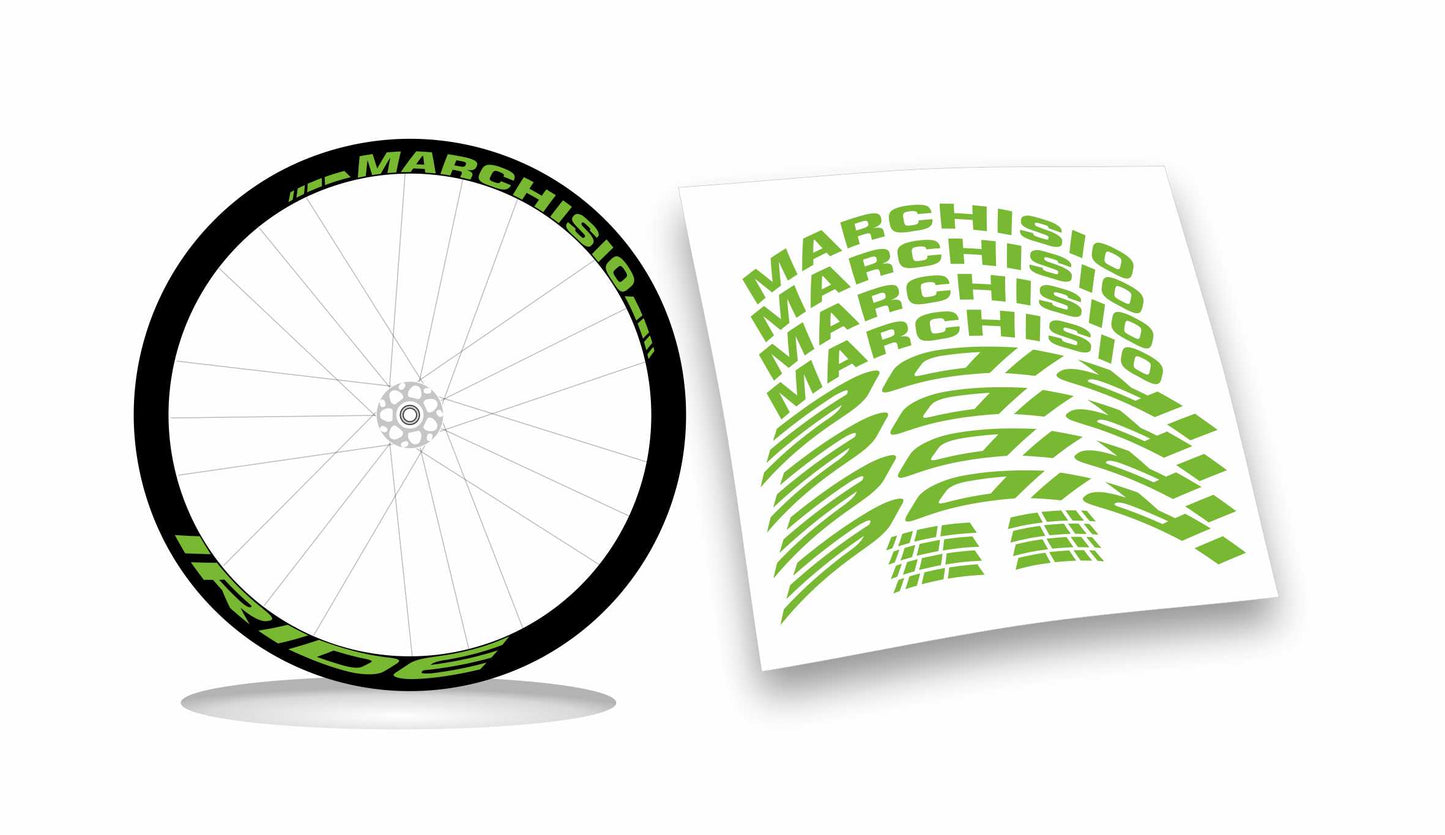 kit adesivi stickers cerchi bicicletta marchisio iride