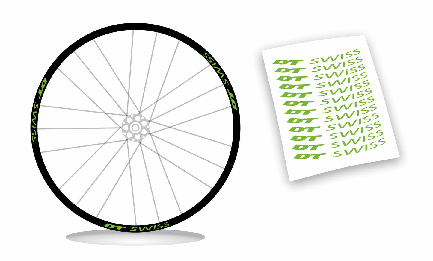 adesivi cerchi DT SWISS 17 x 1,5 wheel stickers 12 pz