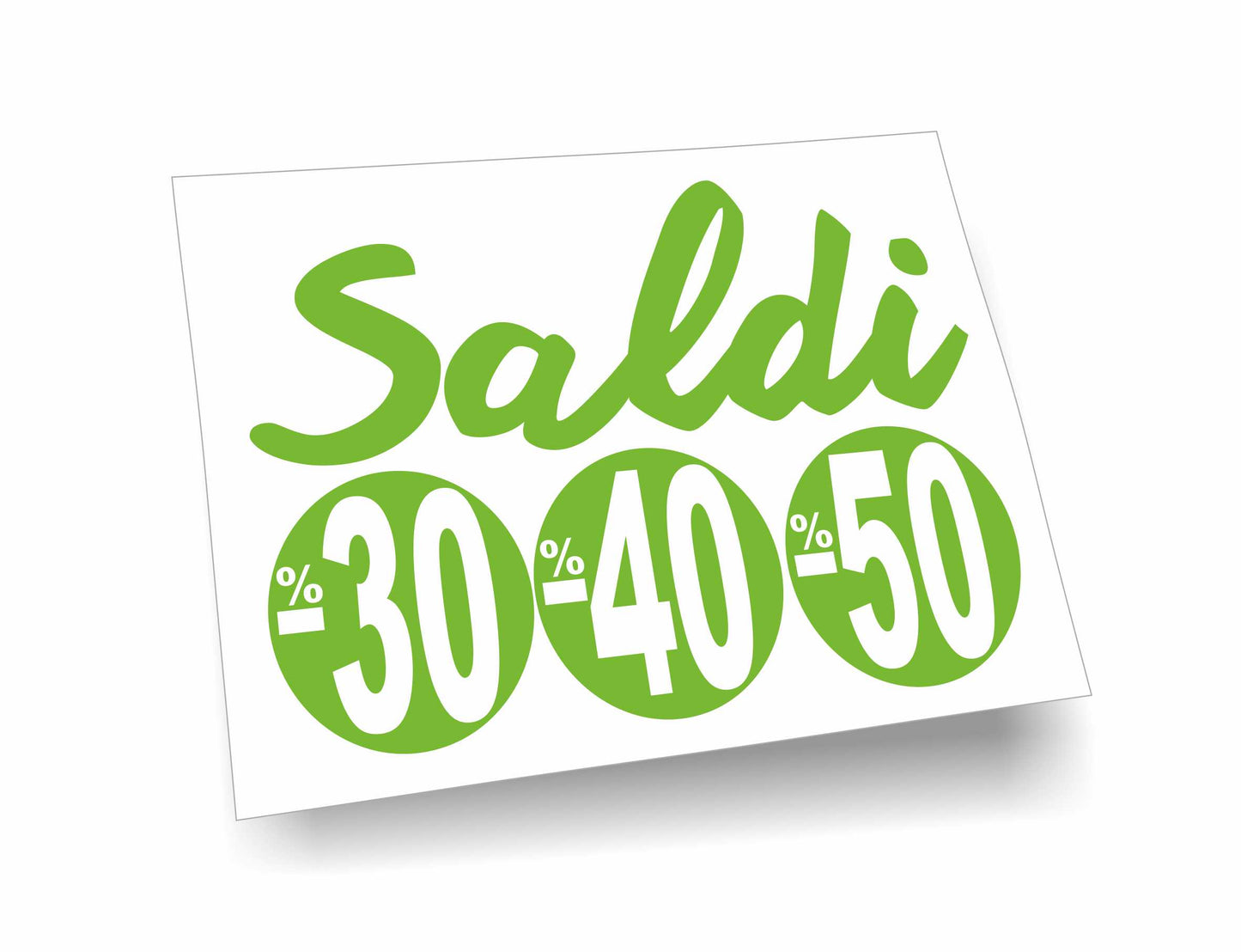 stickers saldi per vetrofanie 58 cm x 40 cm