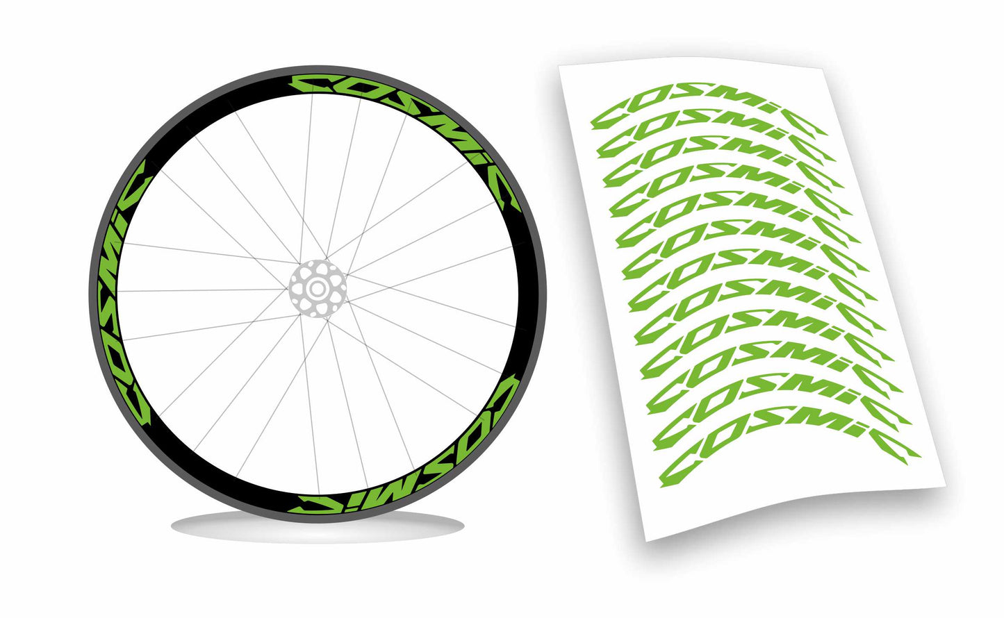 mavic COSMIC pre-spaziato adesivi ruote bici da corsa wheel stickers colori personalizzati