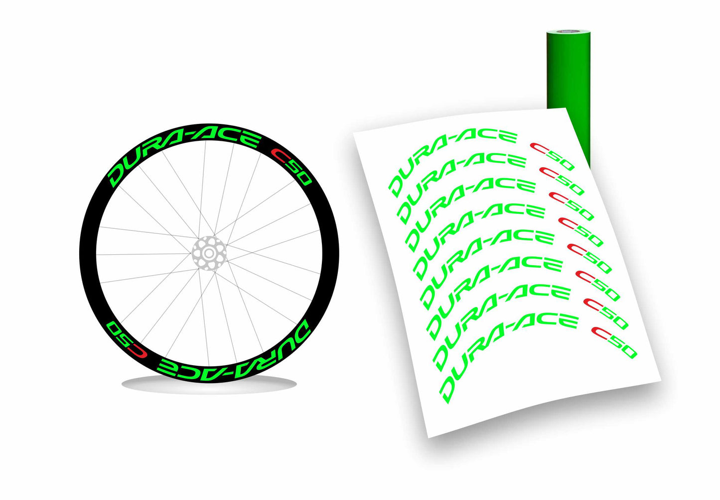 dura-ace c50 shimano kit adesivi stickers per ruote