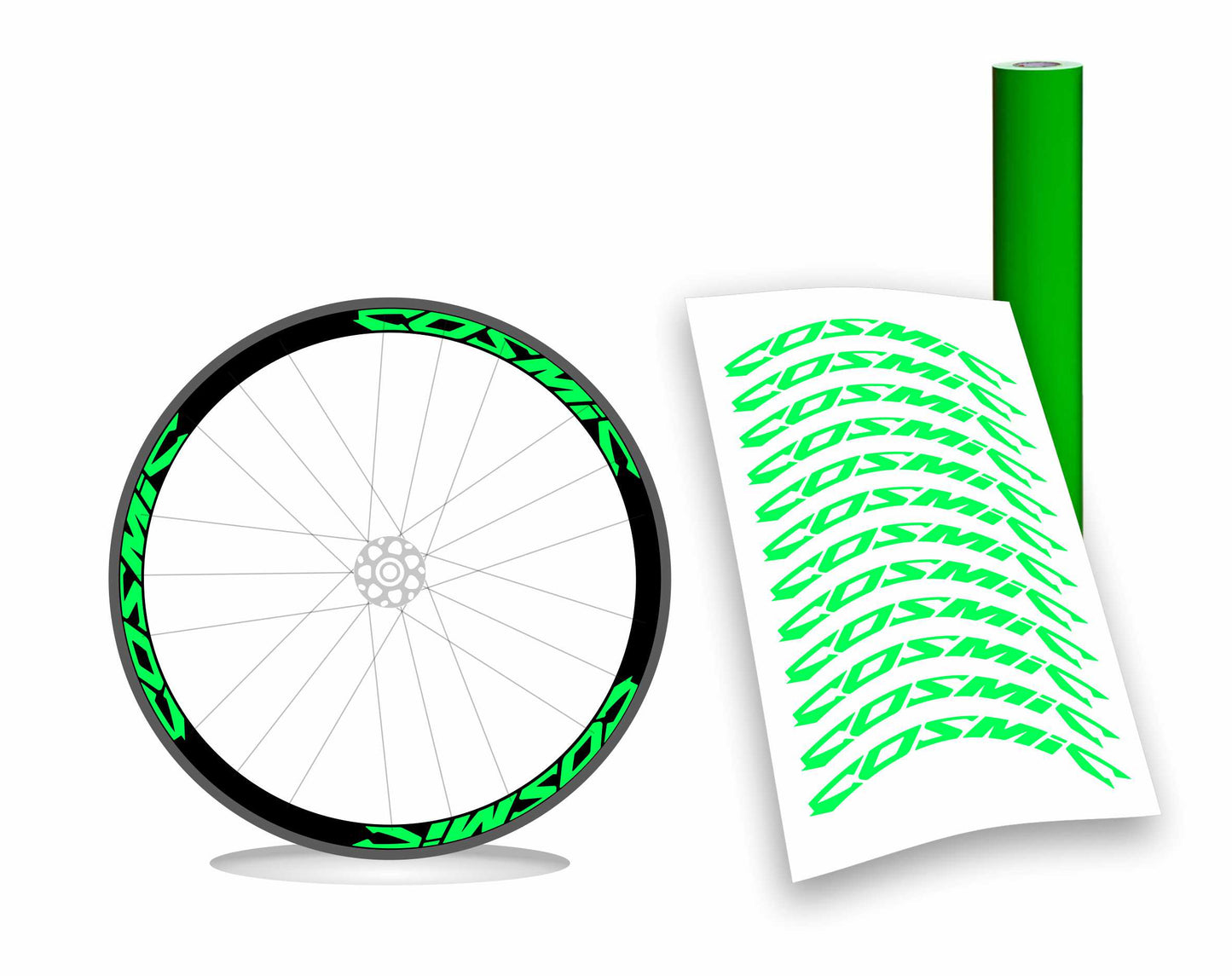 mavic COSMIC pre-spaziato adesivi ruote bici da corsa wheel stickers colori personalizzati