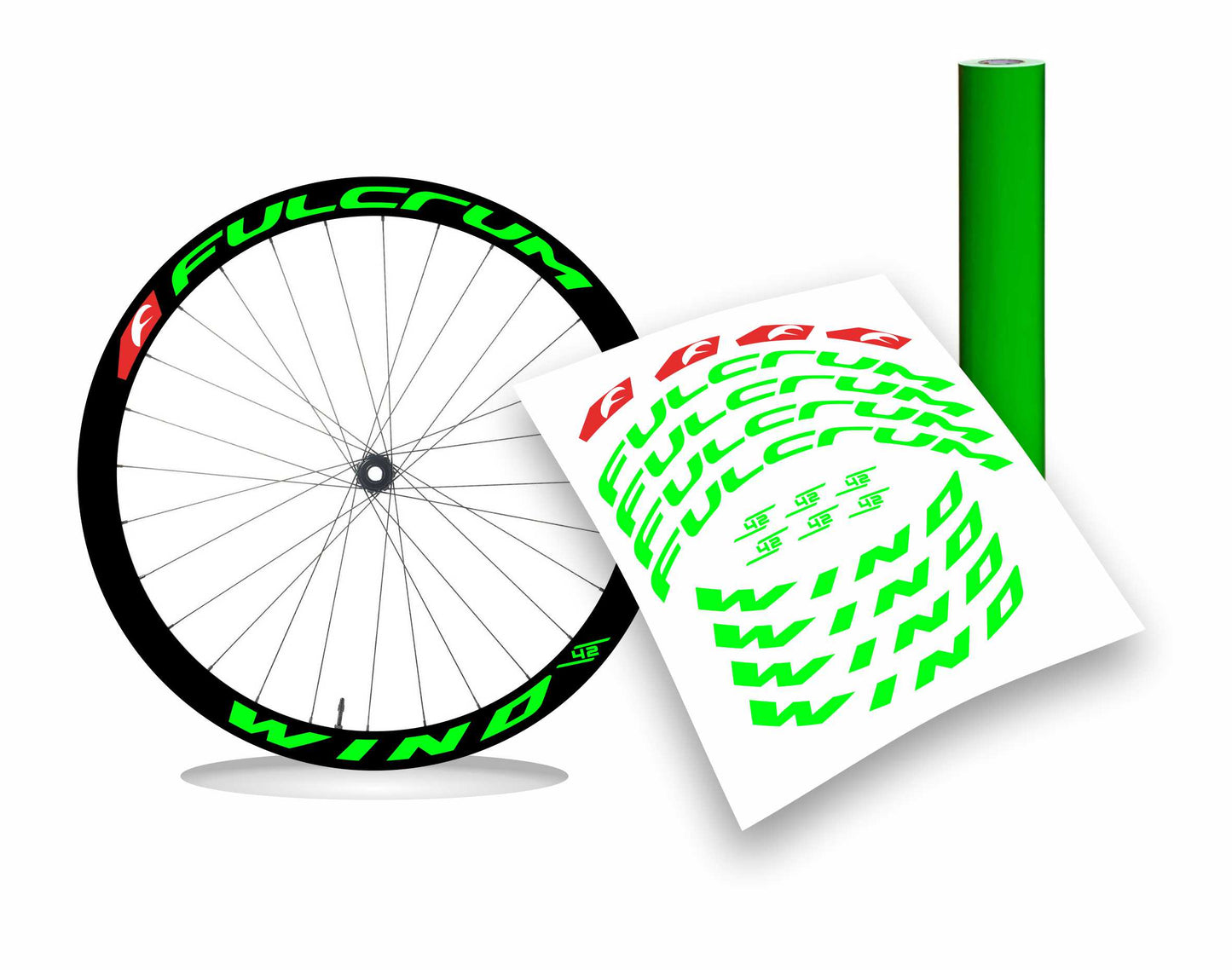 Fulcrum wind 42 adesivi sticker cerchi bici da corsa personalizzati