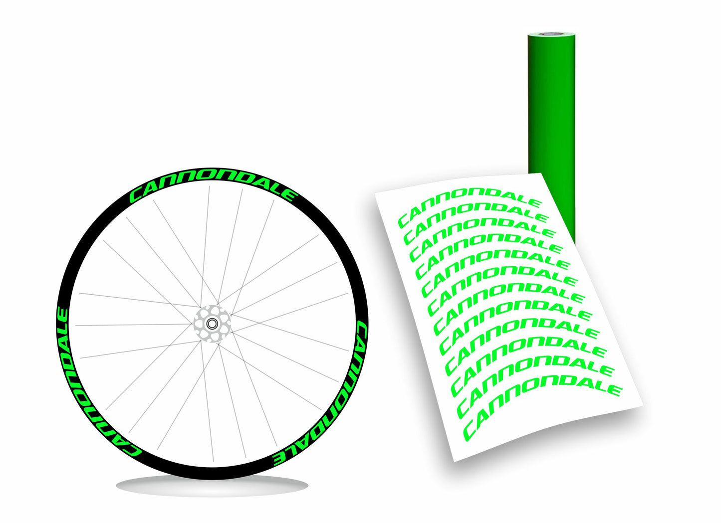 kit adesivi cerchi Cannondale colori a scelta anche fluo 12 pezzi
