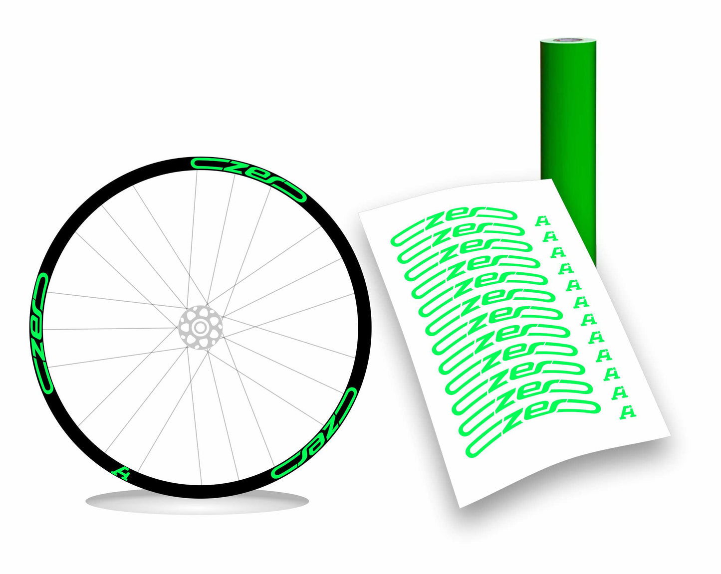 Adesivi cerchi ruote mtb CZERO cannondale senza fondo personalizzabili customizable color