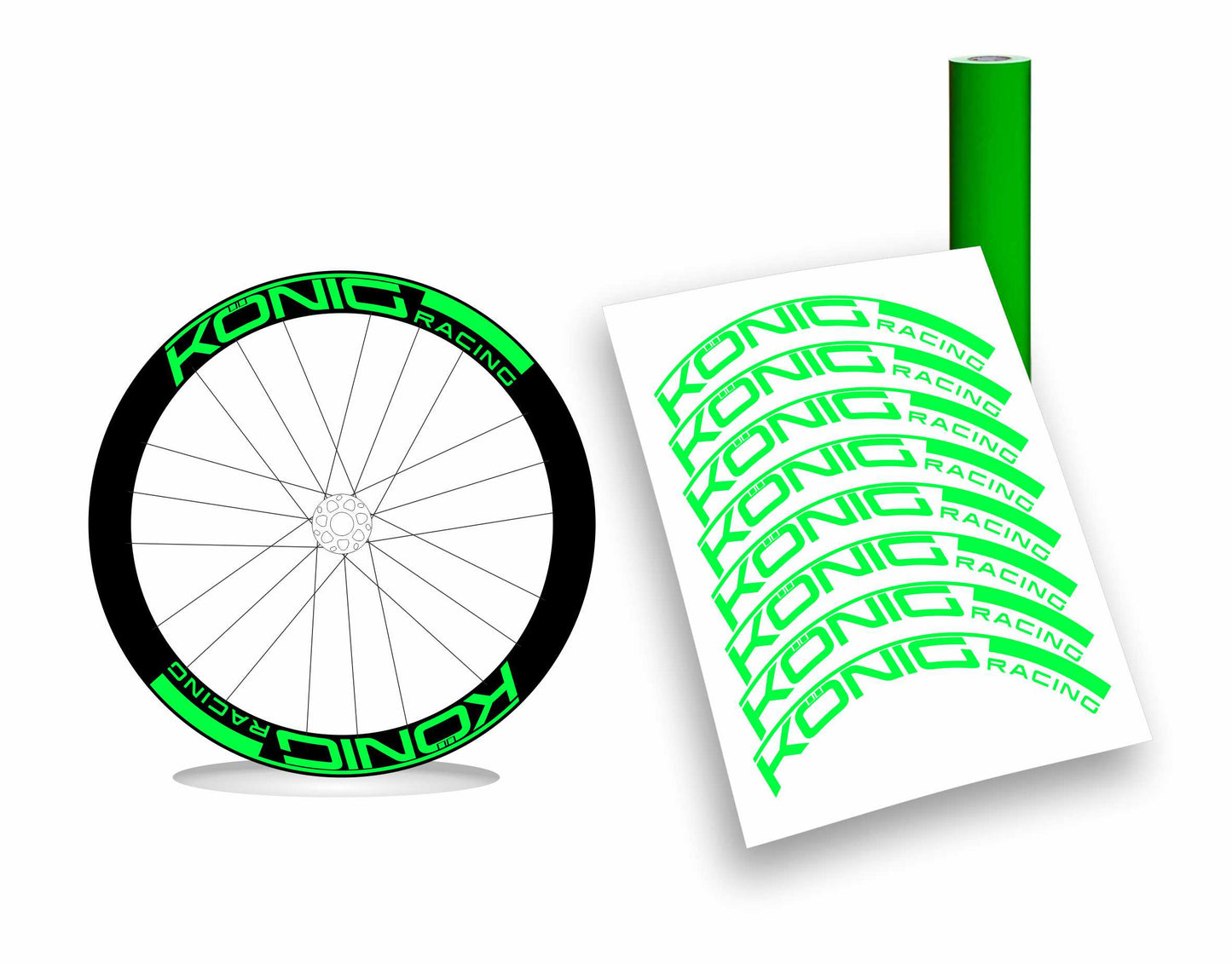 KONIG Racing adesivi personalizzati per cerchi bici da corsa