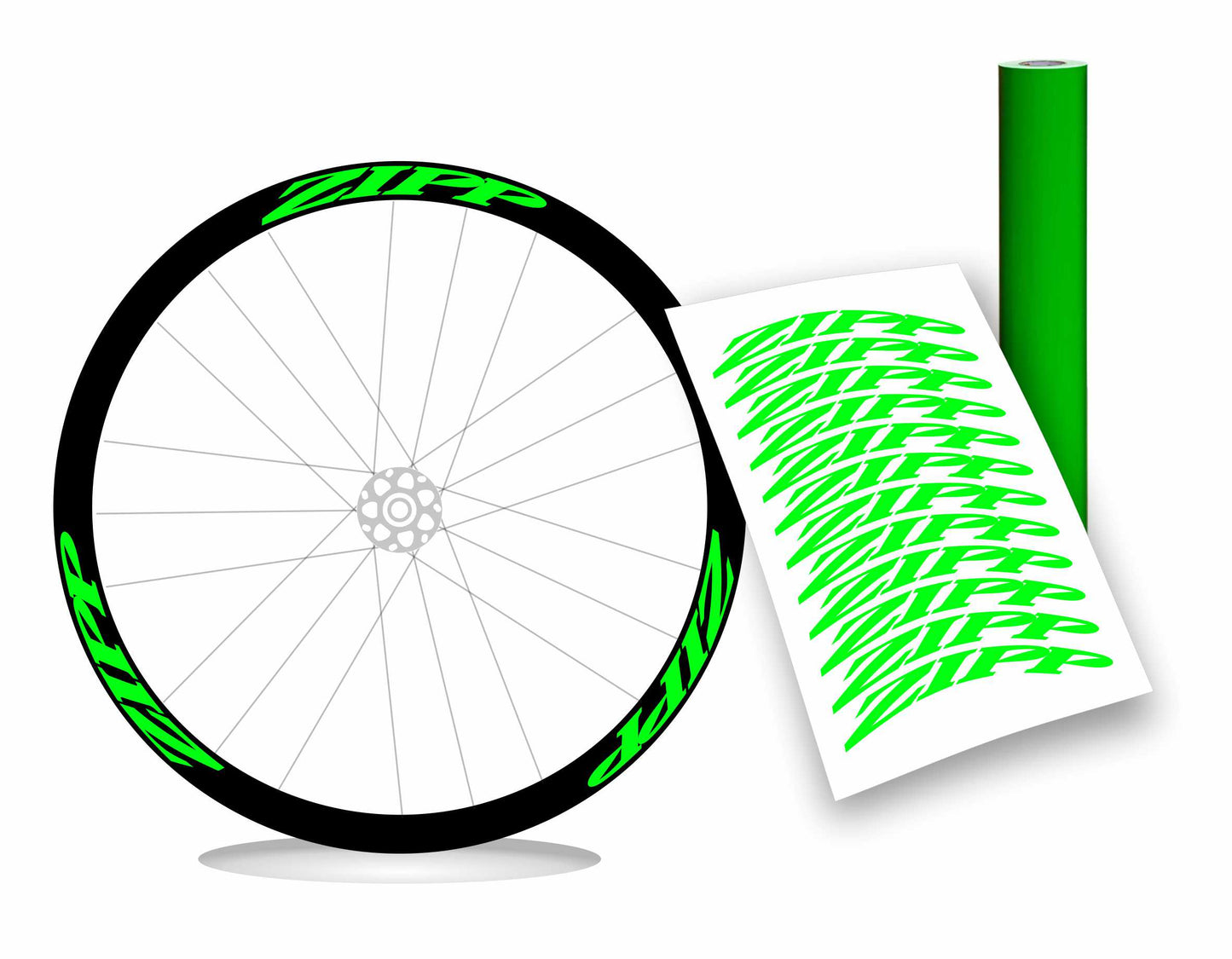 Kit adesivi cerchi bici bdc Zipp colori a scelta 12 pezzi wheel stickers