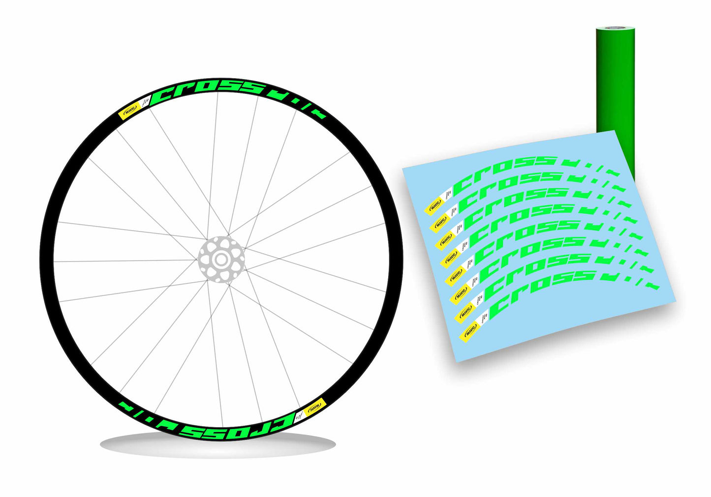 Adesivi cerchi bici mtb MAVIC CROSSROC Anche fluorescente 26-27,5-29 pollici