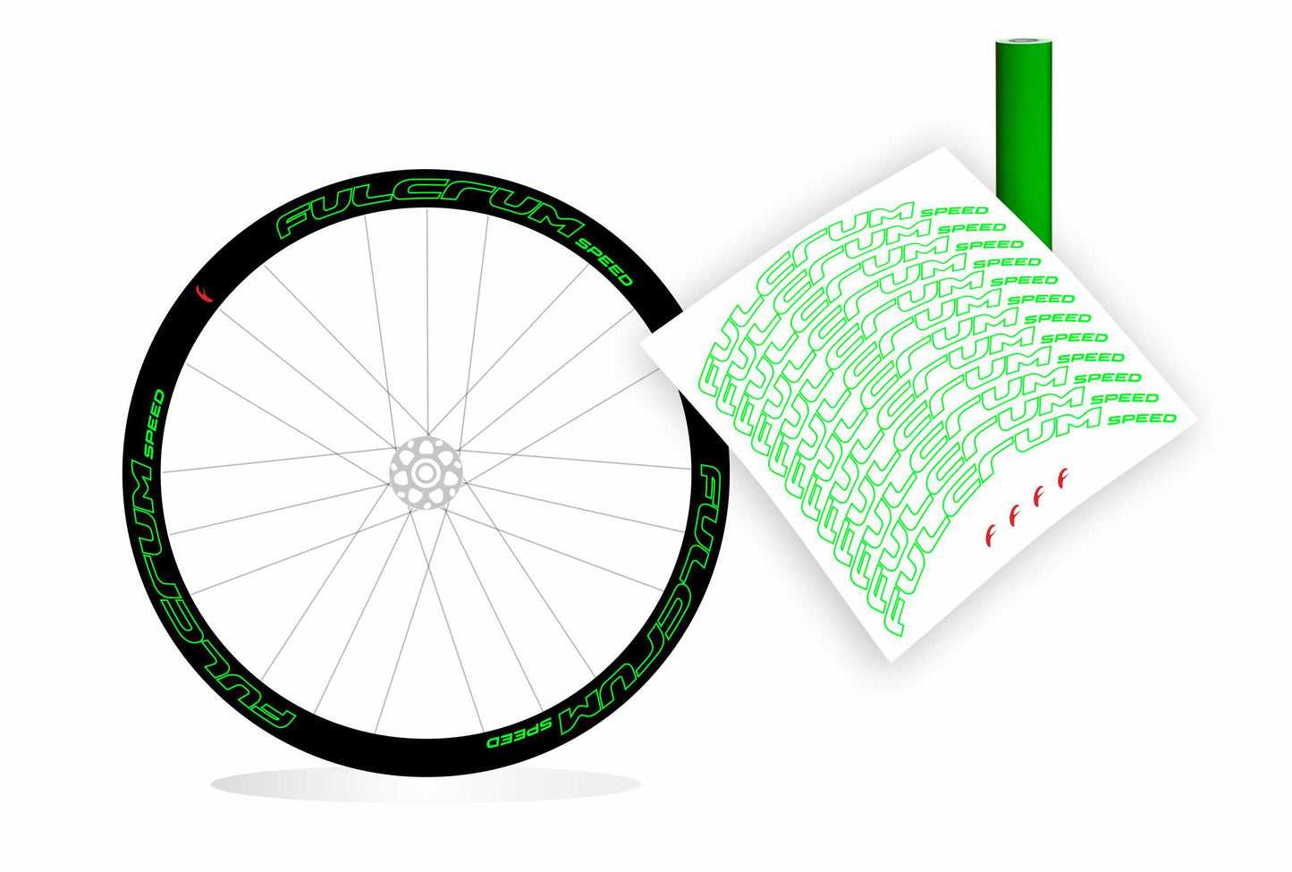 Fulcrum Racing speed profilo 40/35mm adesivi stickers cerchi bici da corsa personalizzati