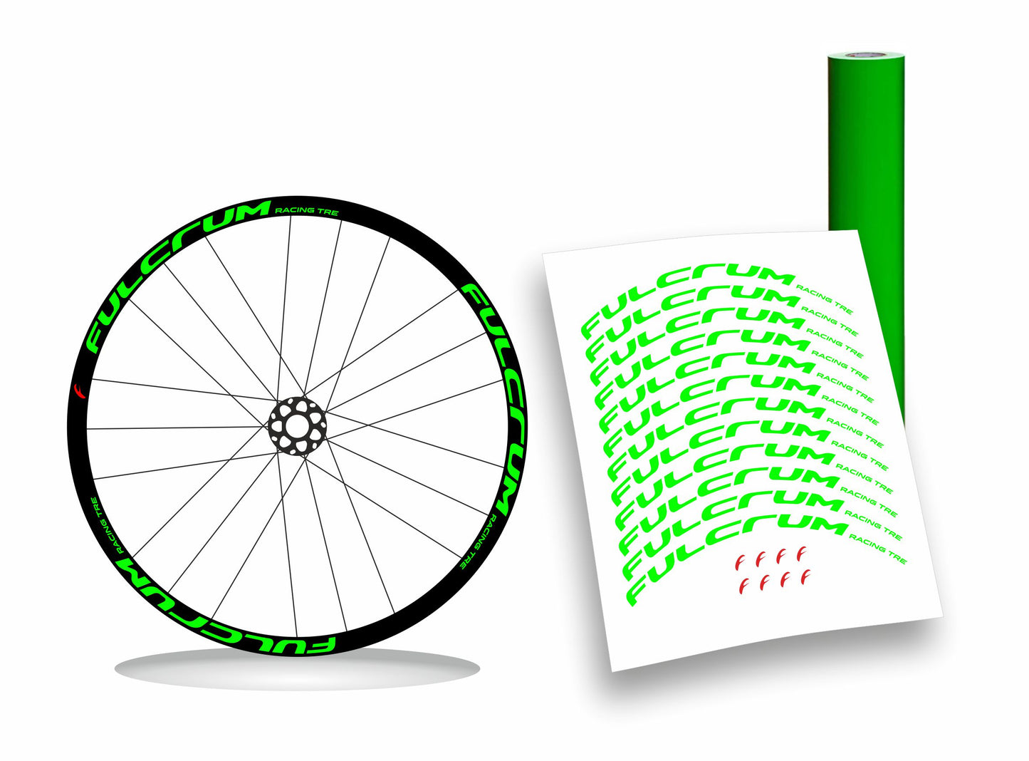 Fulcrum Racing 3/ Tre adesivi cerchi bici da corsa personalizzati stickers 28"