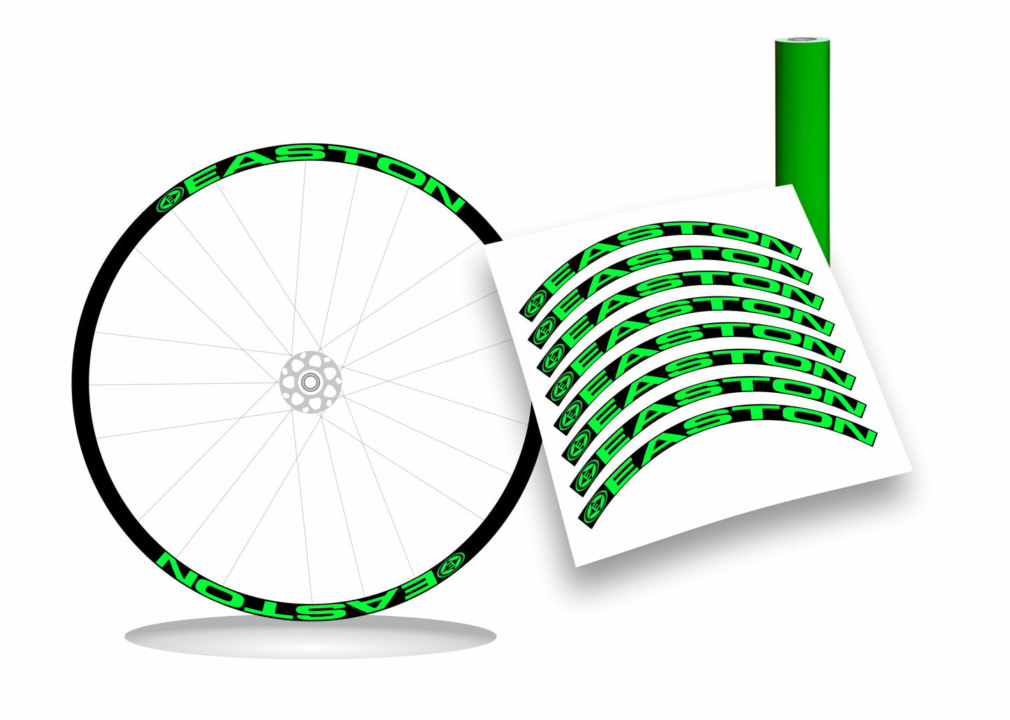 kit adesivi cerchi Easton colori a scelta anche fluo 8 pezzi