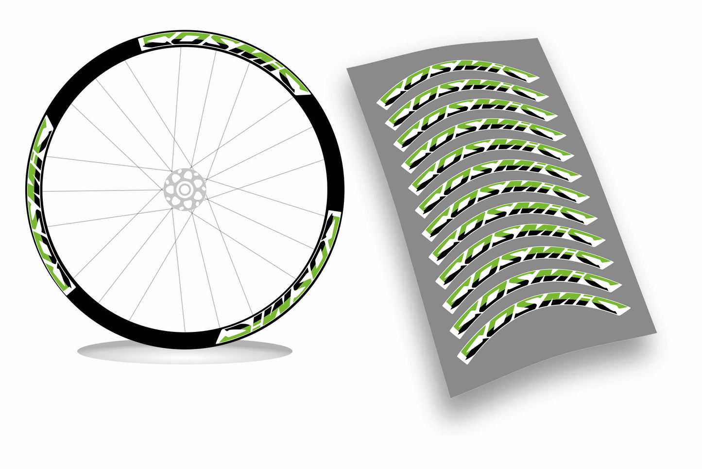 adesivi mavic COSMIC BICOLORE 12 pezzi wheel stickers two-coloured