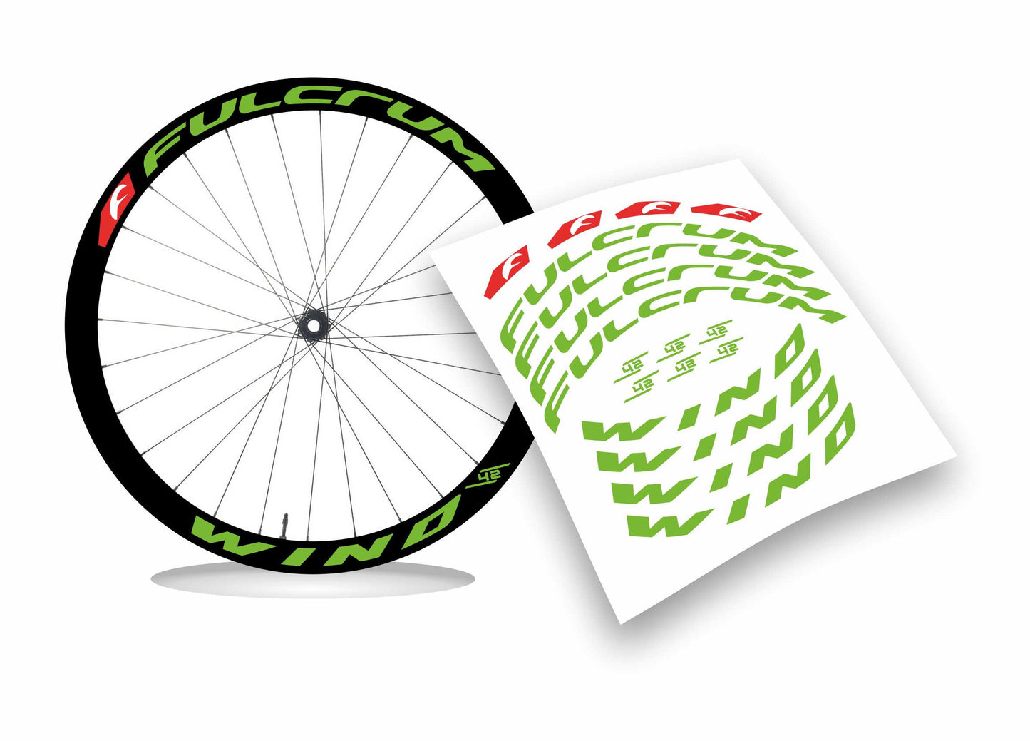 Fulcrum wind 42 adesivi sticker cerchi bici da corsa personalizzati
