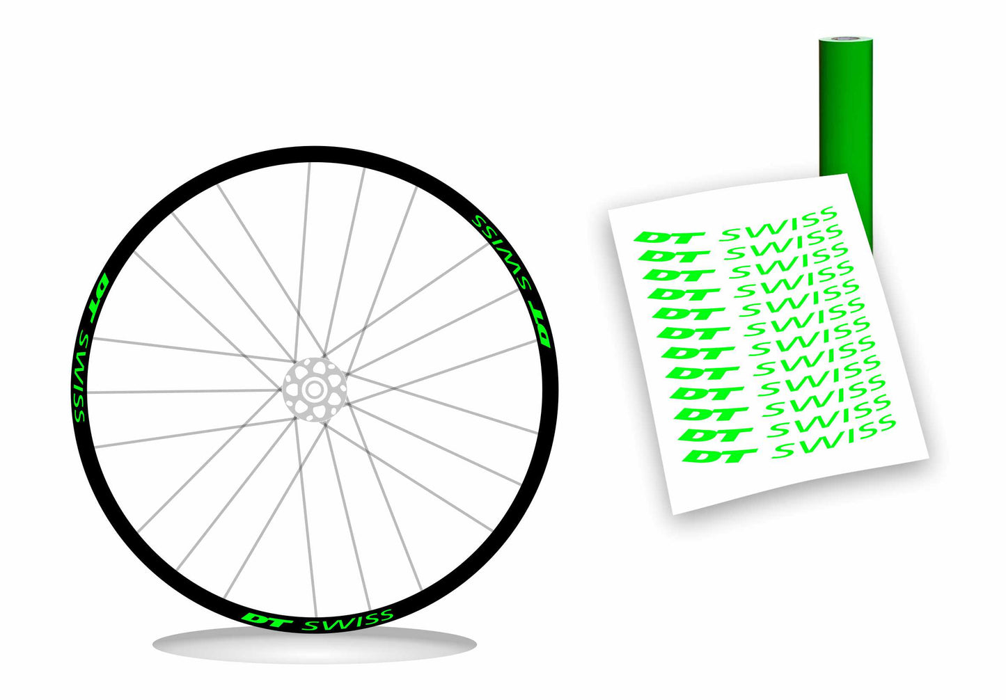 adesivi cerchi DT SWISS 17 x 1,5 wheel stickers 12 pz