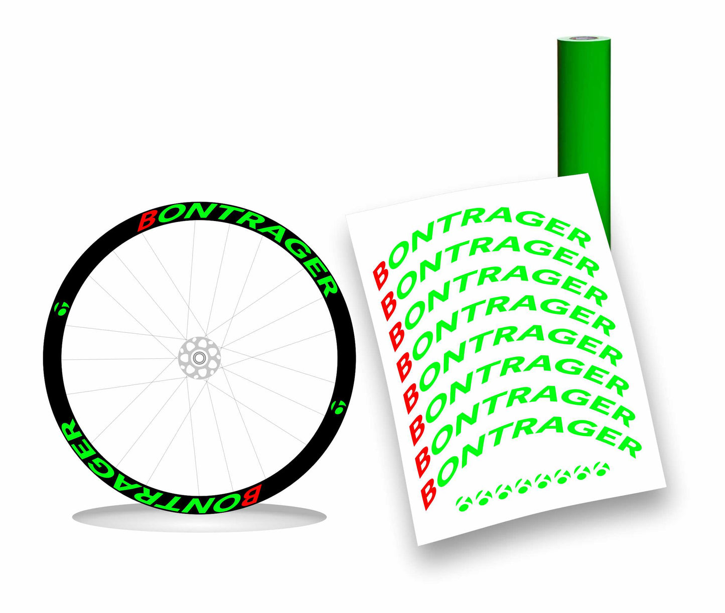 Kit adesivi bontrager cerchi bici bdc h3cm
