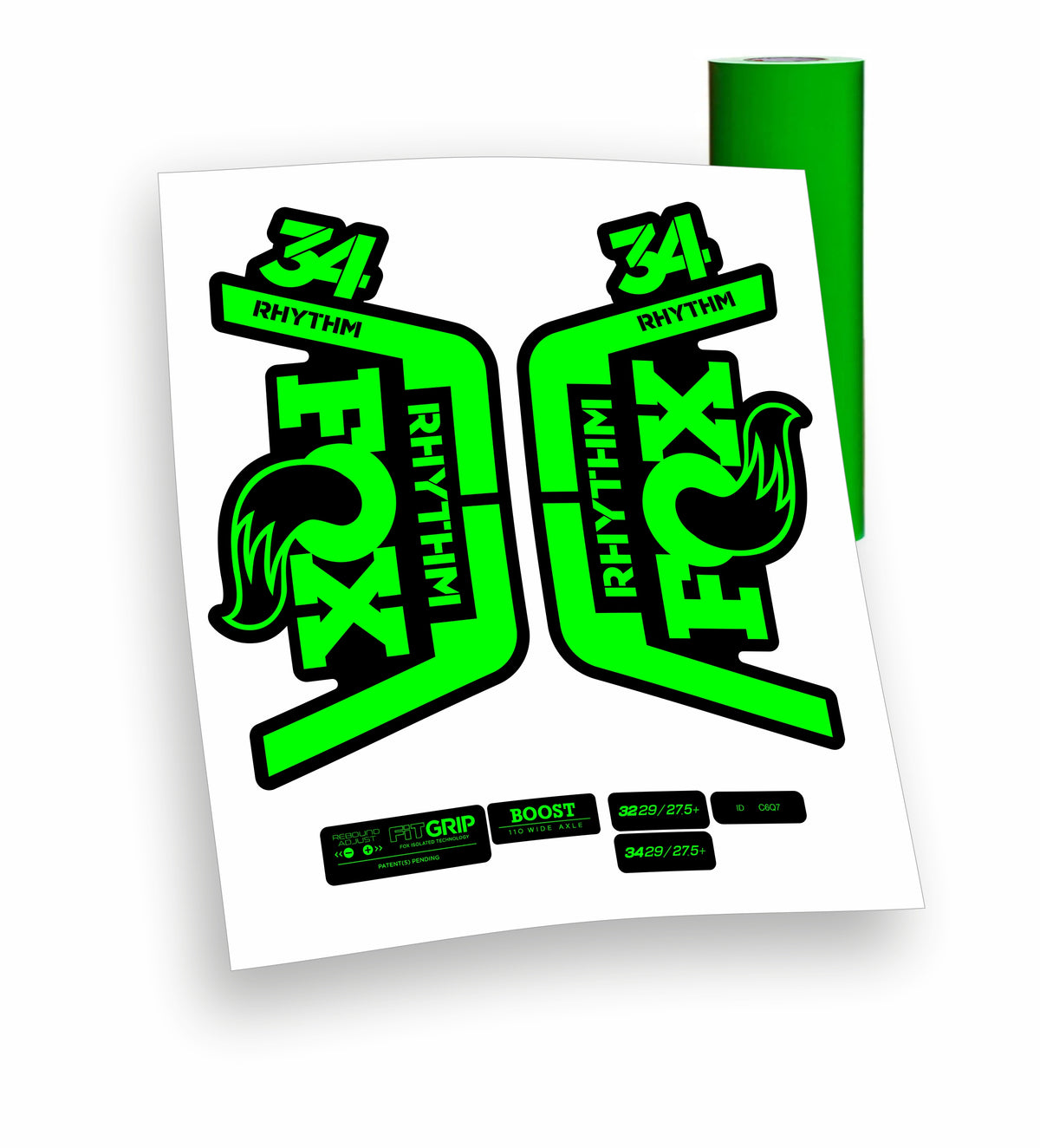 Fox Rhythm 34 2019 2020 adesivi forcella
