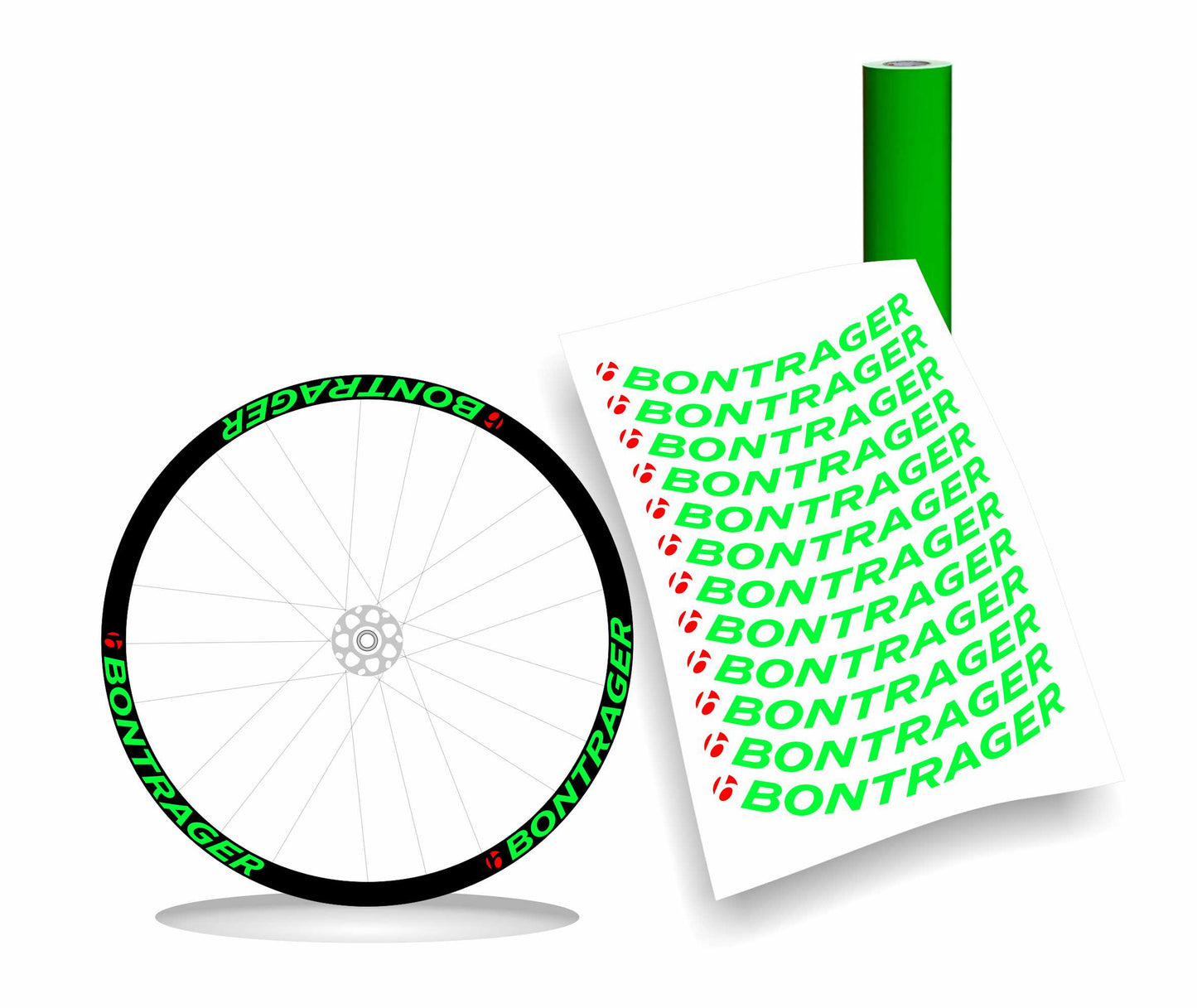 bontrager adesivi cerchi bici personalizzabili h2,4cm