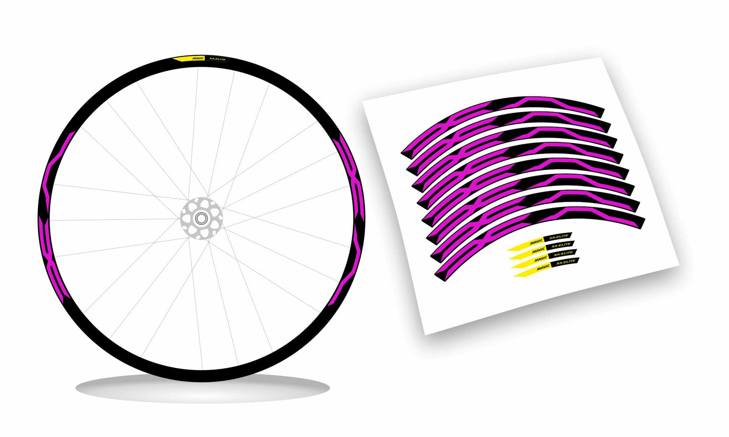 kit adesivi cerchi bici mtb mavic XA ELITE colore personalizzato antigraffio