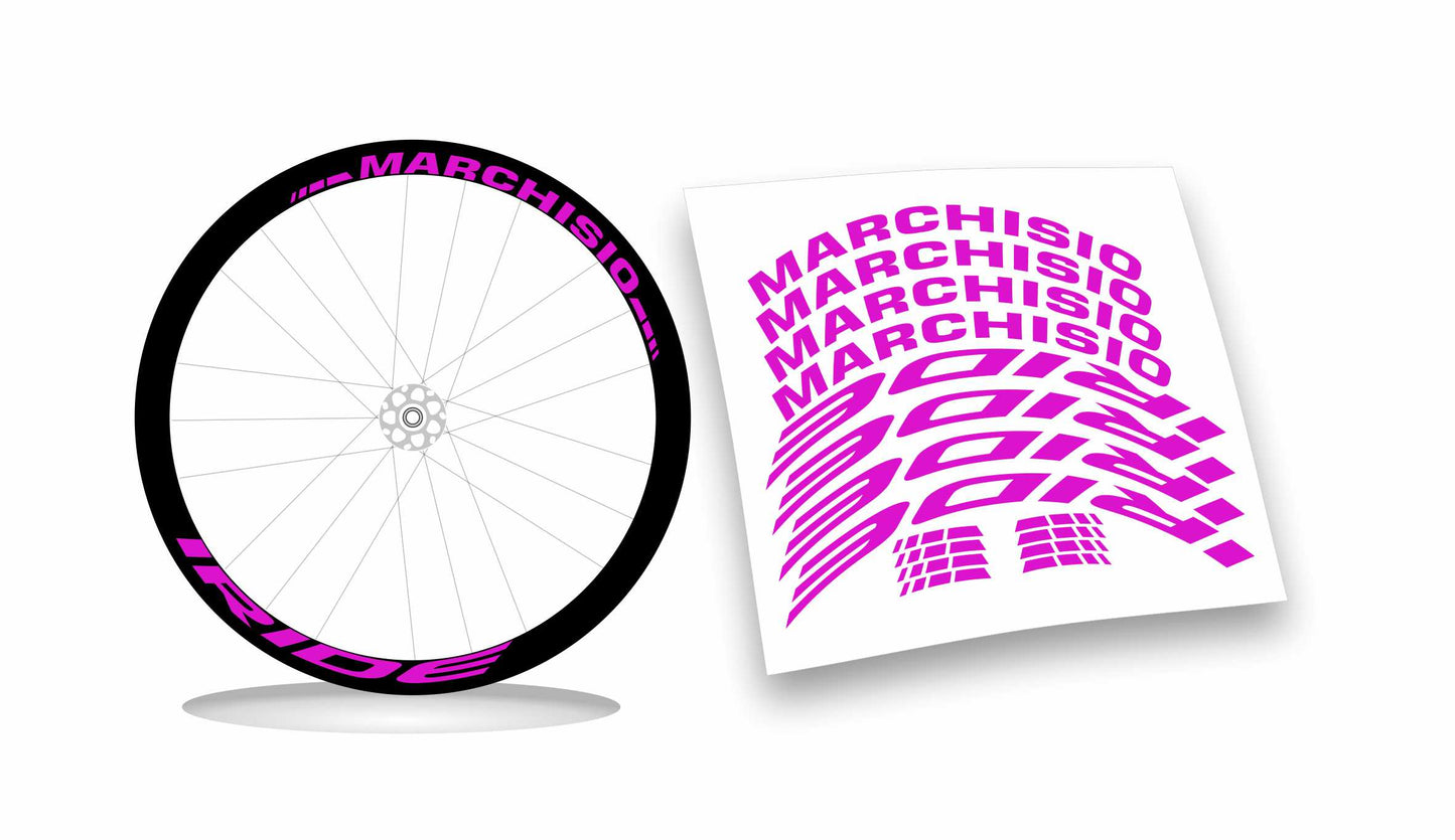 kit adesivi stickers cerchi bicicletta marchisio iride