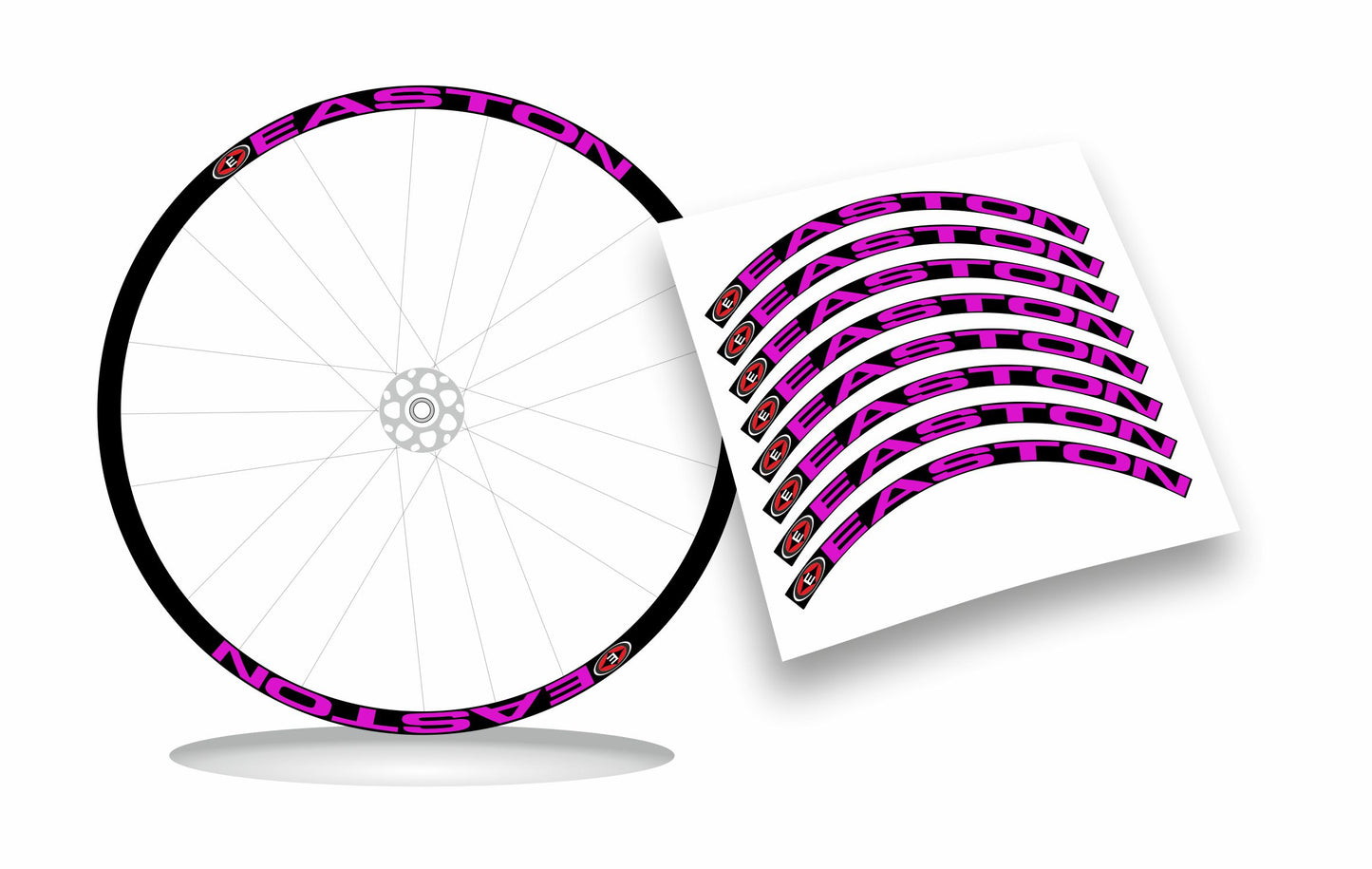 kit adesivi cerchi Easton colori a scelta anche fluo 8 pezzi