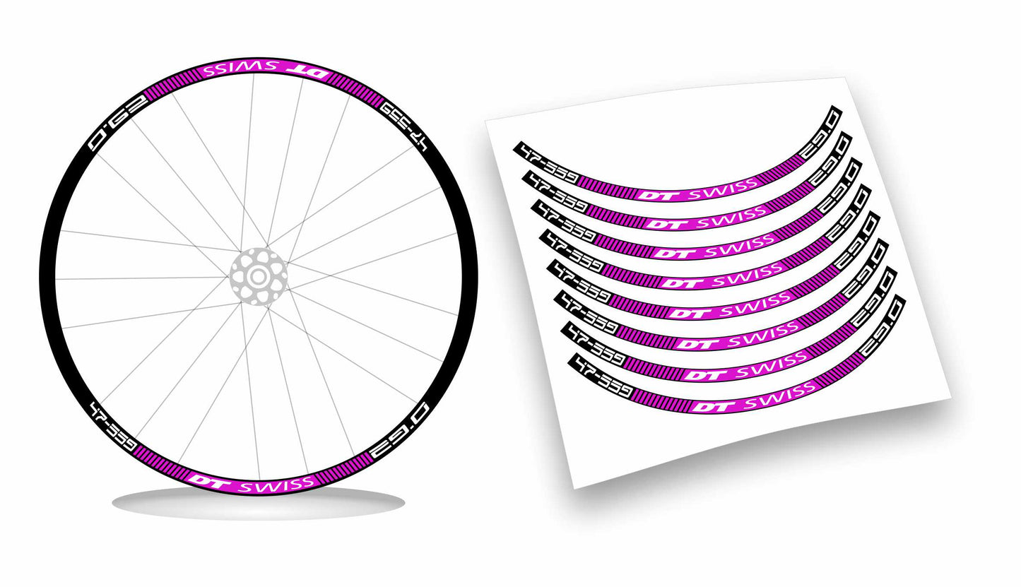 dt swiss 47-559 adesivi ruote bicicletta colori personalizzabili 8pz