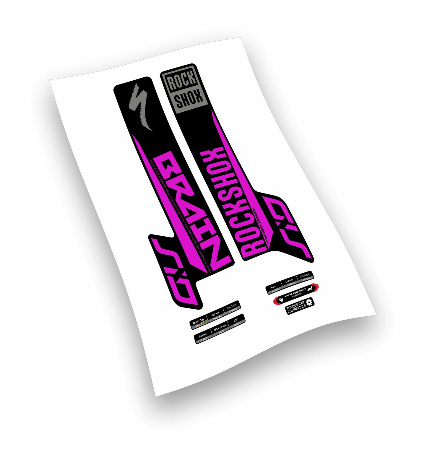 Rock shox Sid Brain 29" - anno 2018 - adesivi personalizzati per forcella