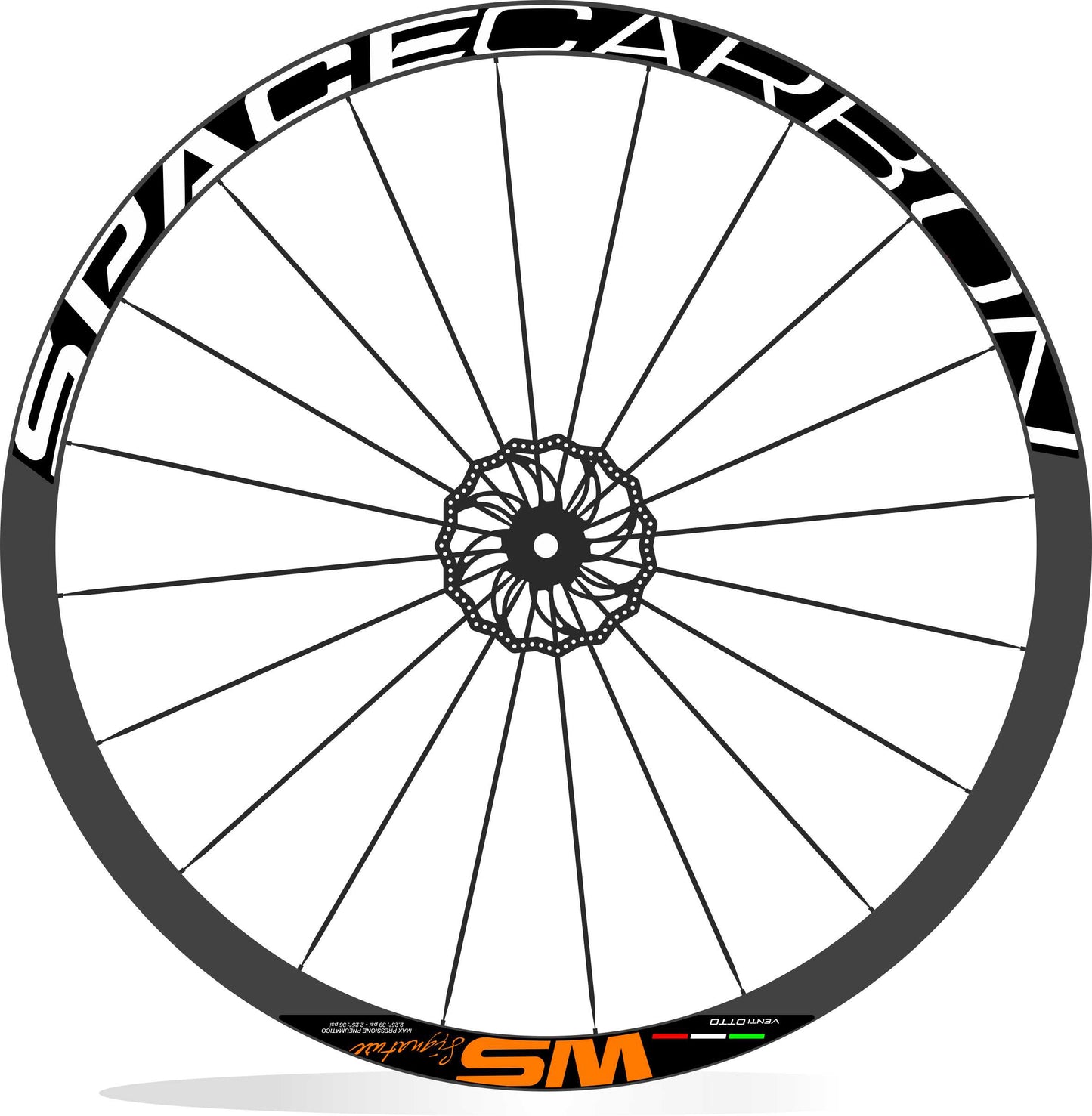 Space Carbon WS Signature Venti Otto kit adesivi personalizzati