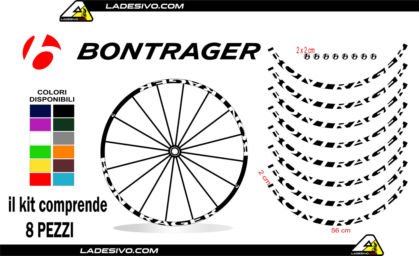 Adesivi cerchi bici mtb bontrager 29 pollici