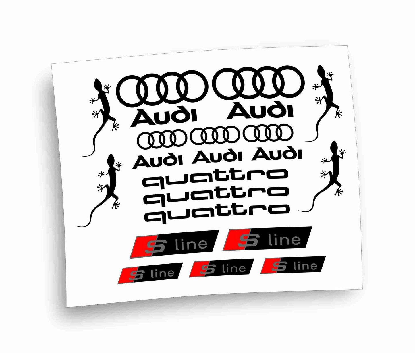 audi s line quattro  kit adesivi stickers car