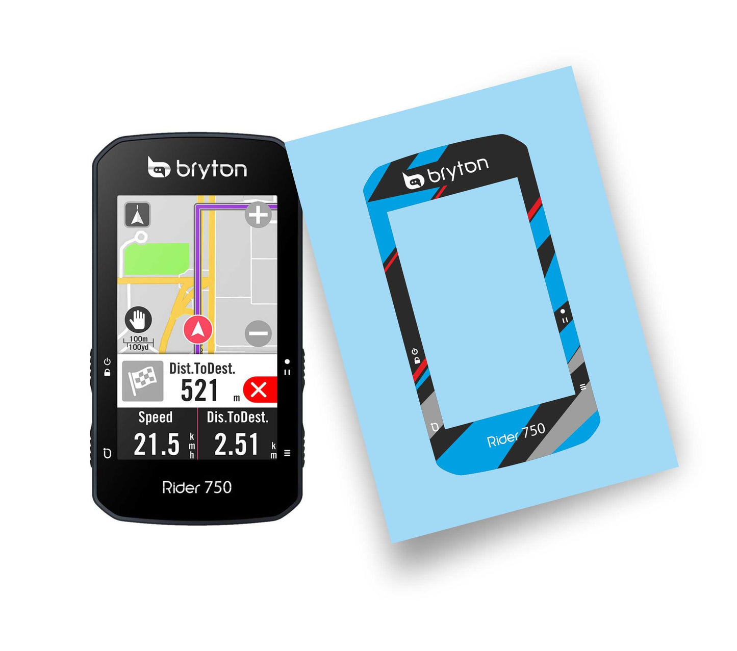 Bryton Rider 750 adesivo schermo ciclocomputer personalizzabile