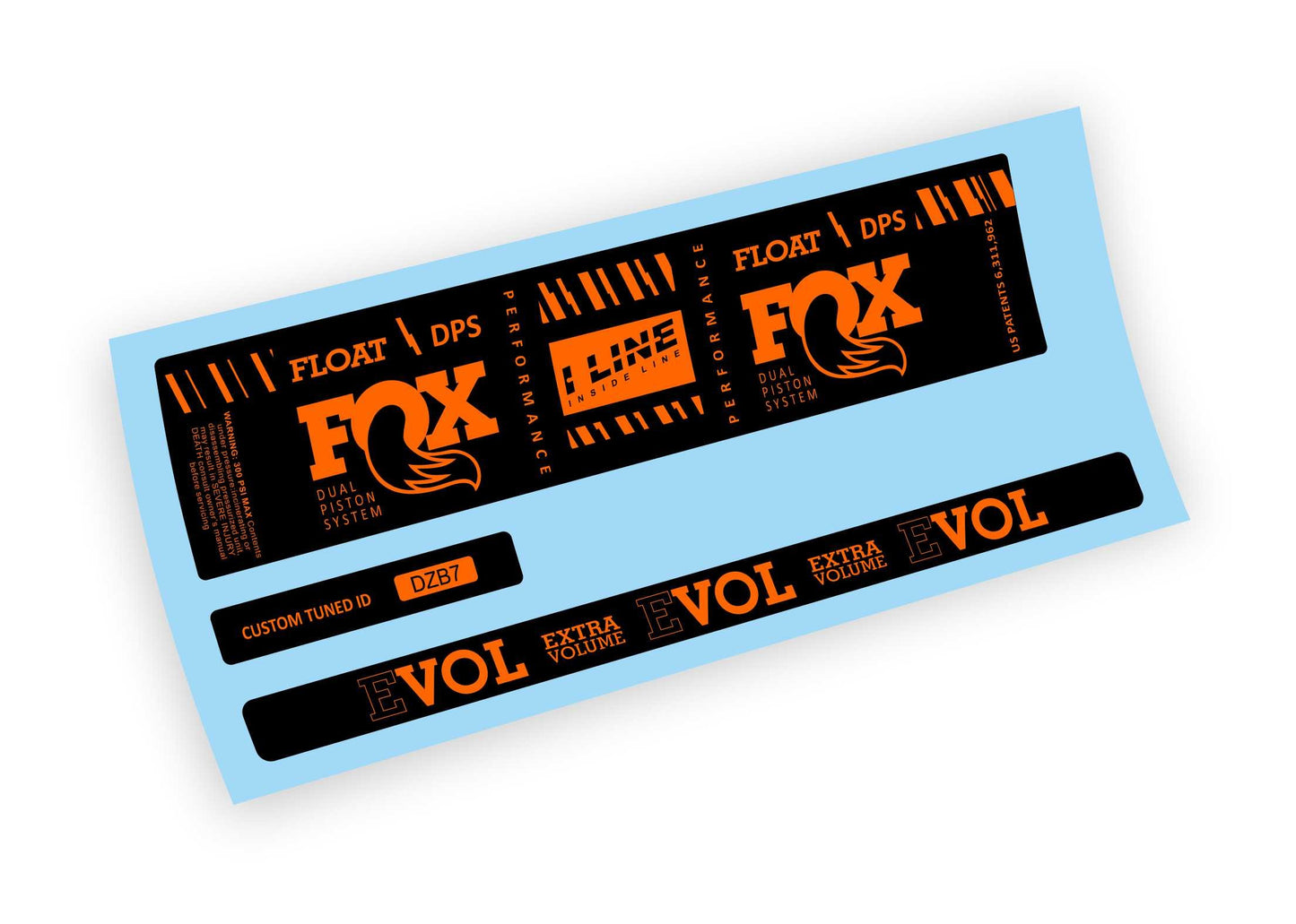 Fox Float DPS Evol Performance 2019/20 adesivi per ammortizzatore posteriore