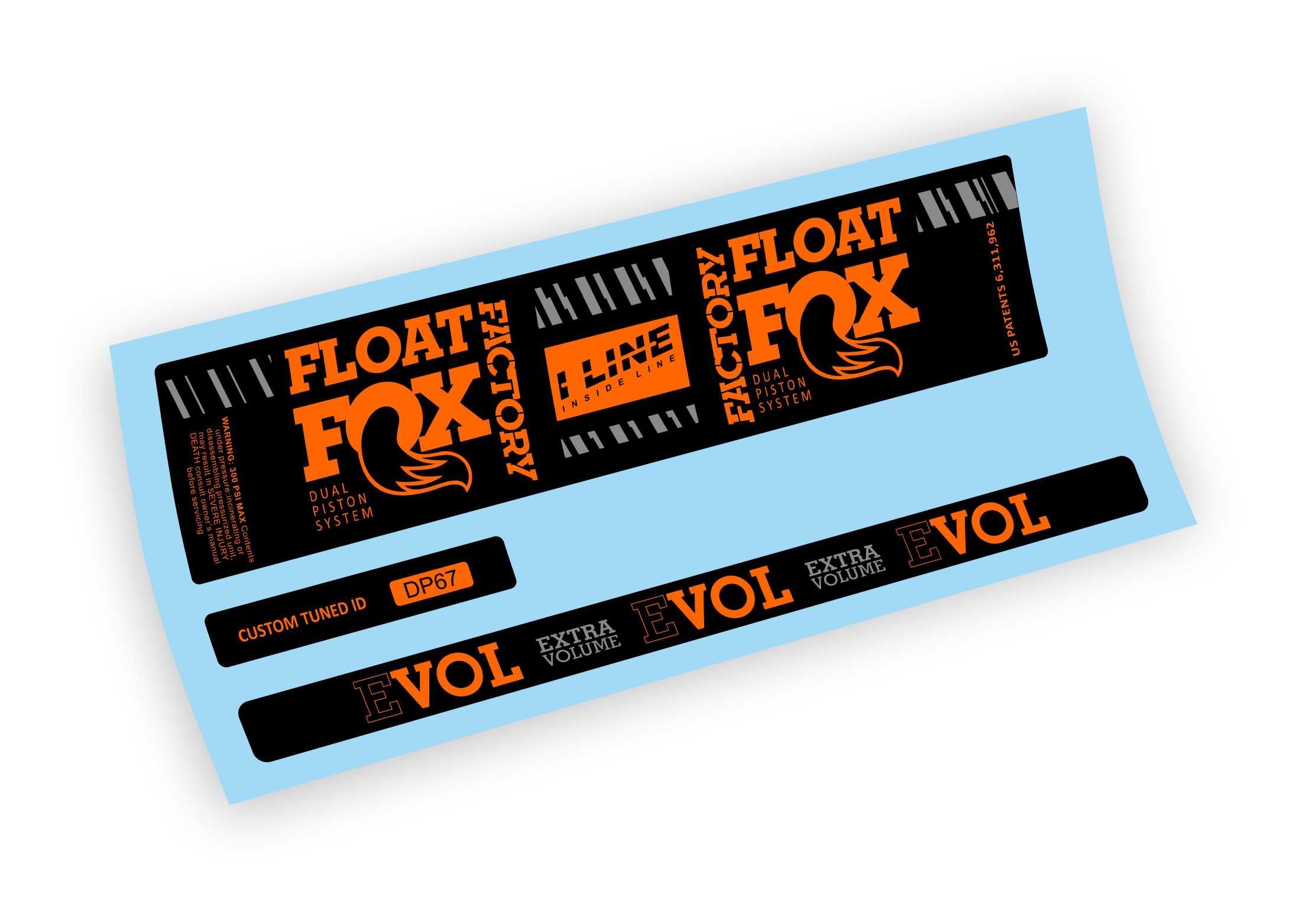 Autocollants De Rechange Pour Amortisseur Fox Float DPS Factory 2021-2022 Autocollants De Rechange Pour Amortisseur Fox Float DPS Factory 2021-2022