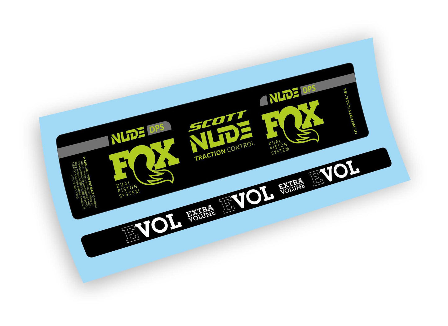Fox Scott Nude DPS Traction Control 2019/20 adesivi per ammortizzatore posteriore