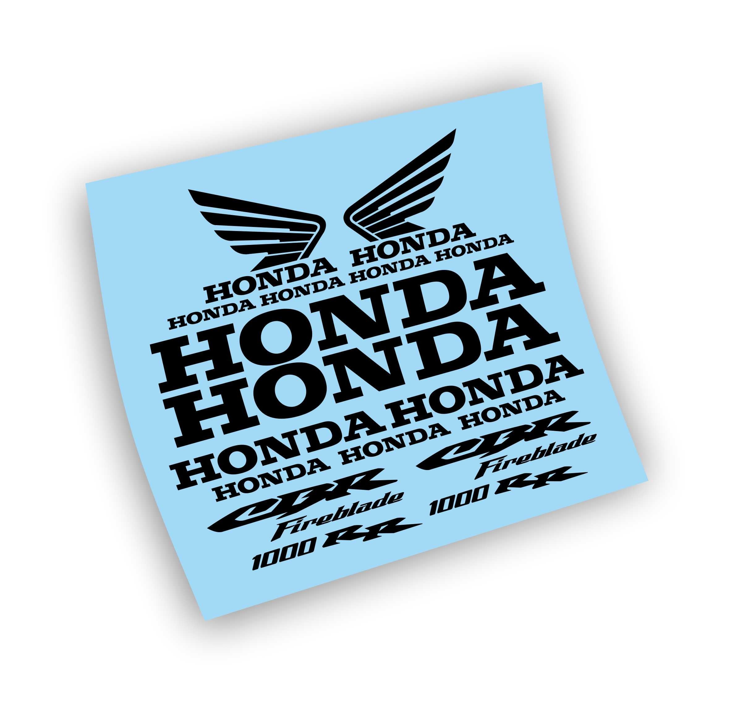 Kit adesivi Honda CBR 1000 Fireblade compatibili | Base Vinile Trasparente  Facile Applicazione Stampa UV BIANCO-BIANCO | VARI COLORI DISPONIBILI