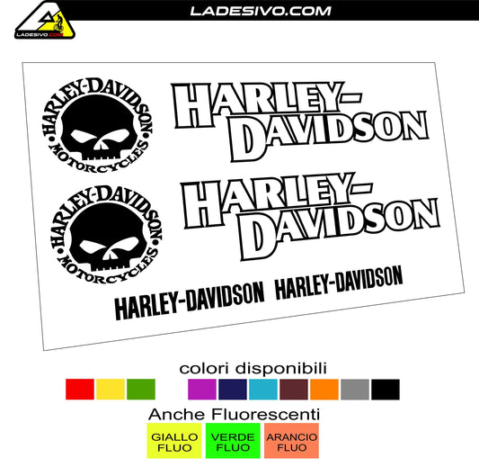 kit adesivi motocicletta harley-davidson motorcycles 6pz colori a scelta