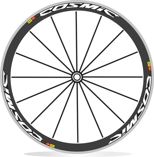 mavic COSMIC - Kit adesivi cerchi 28" bdc sfondo nero altezza 20mm