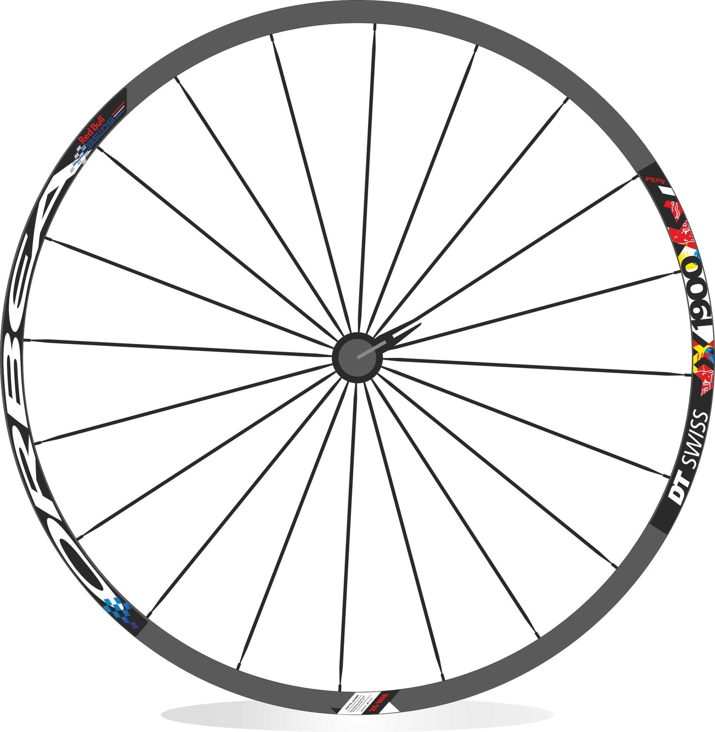 Orbea DT Swiss 1900 Kit adesivi "Red Bull" per cerchi bicicletta mtb