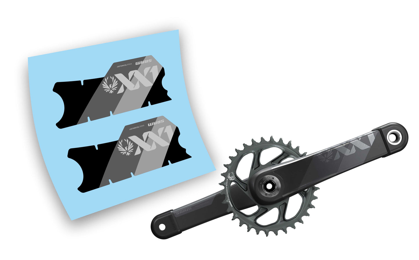 Sram XX1 Eagle Axs DUB adesivi sticker per pedivelle