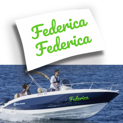 Adesivo Nome Barca Personalizzato (2 pezzi)