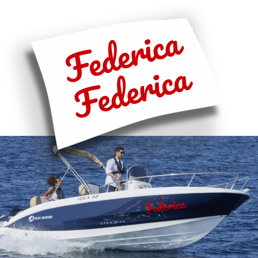 Adesivo Nome Barca Personalizzato (2 pezzi)