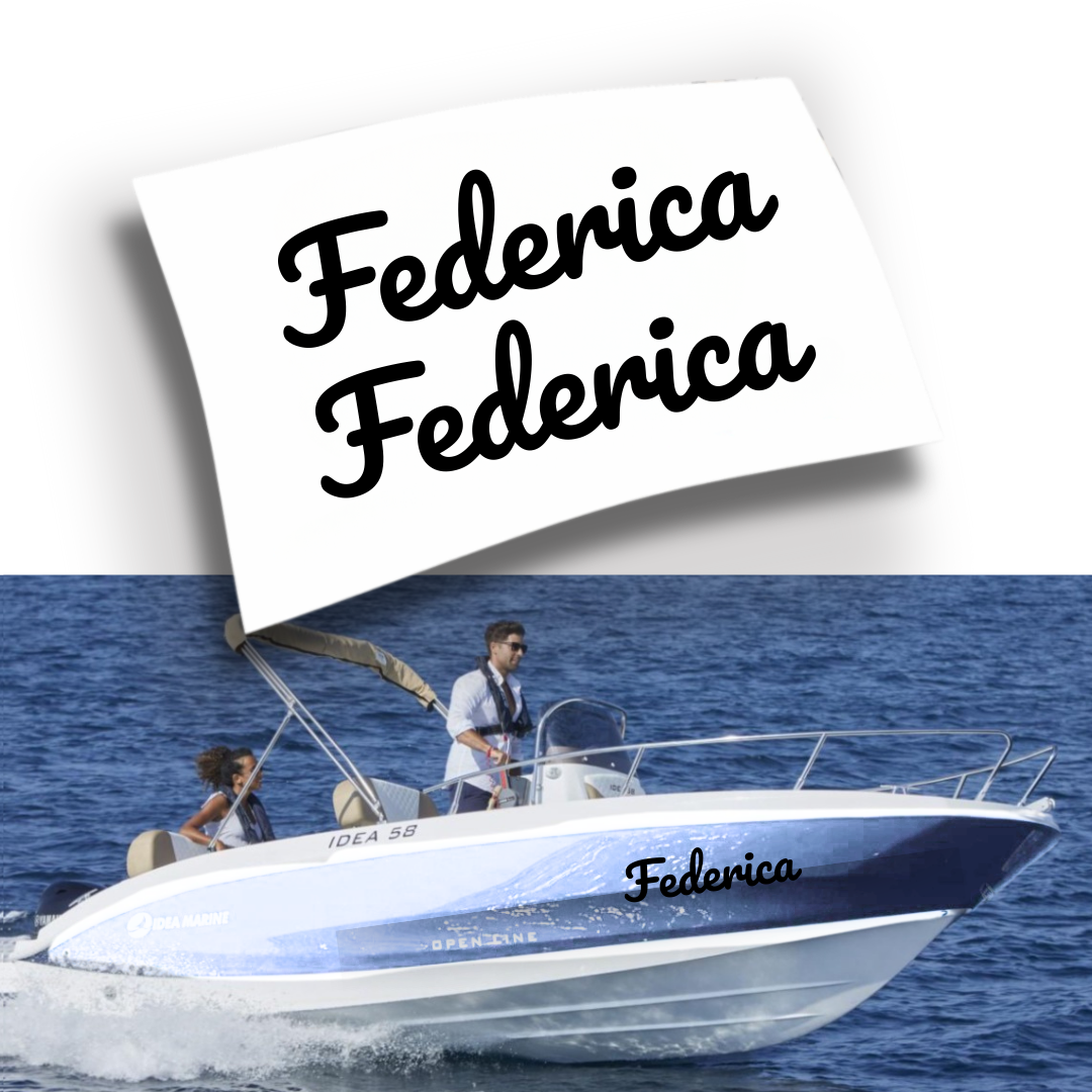 Adesivo Nome Barca Personalizzato (2 pezzi)