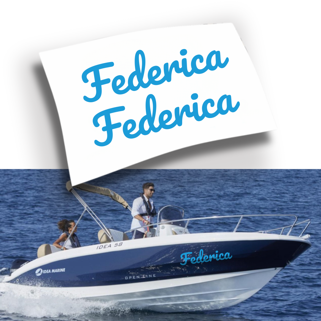 Adesivo Nome Barca Personalizzato (2 pezzi)