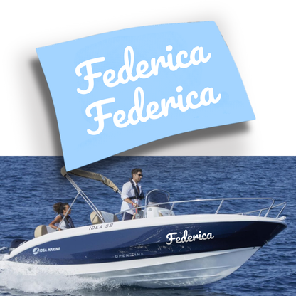 Adesivo Nome Barca Personalizzato (2 pezzi)