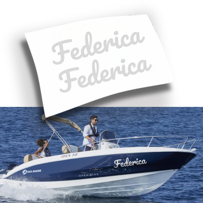 Adesivo Nome Barca Personalizzato (2 pezzi)